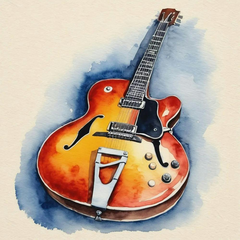 Watercolor Guitar