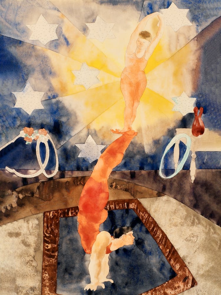 Two Acrobats In Red Tights, Charles Demuth
