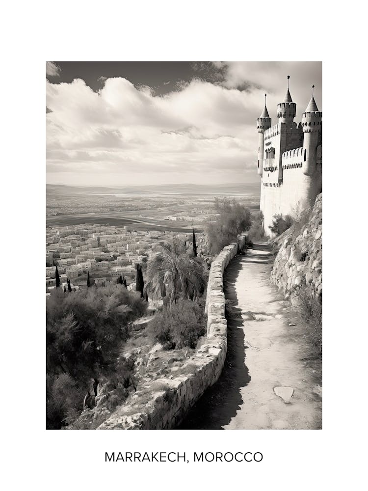 Poster Of Nazareth, Israel, Photography In Black And White 2