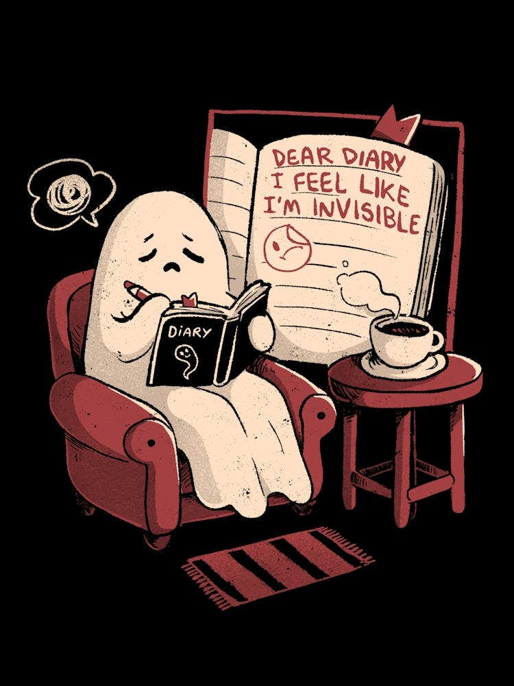 Feeling Invisible Ironic Dark Humor Ghost