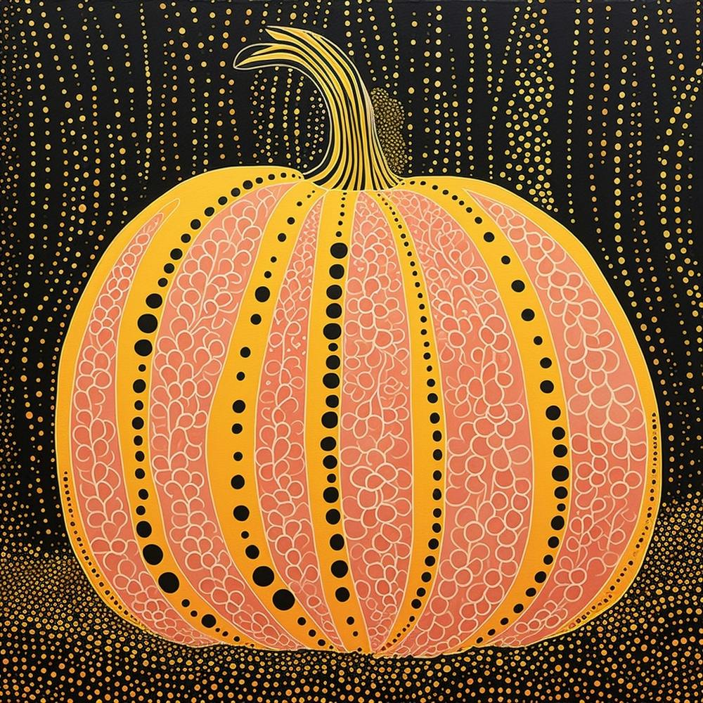 Yayoi Kusama Inspired Pumpkin Pink And Orange 13