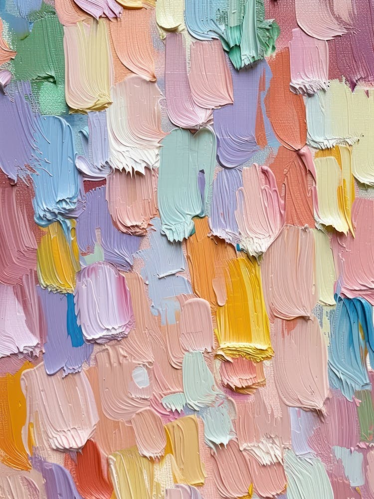 Pastels Impasto Paint Brush Strokes 6