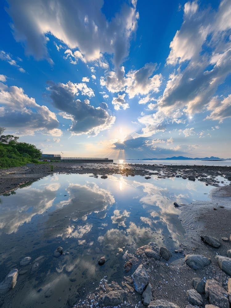 Reflection Of The Sky In The Water
