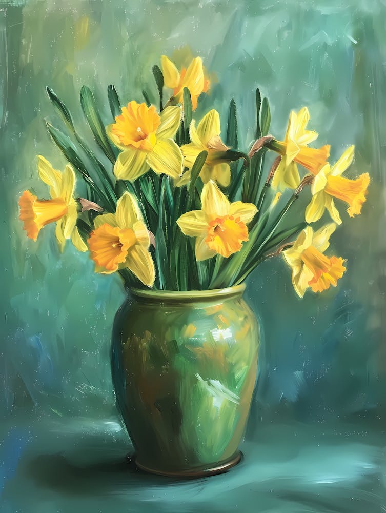 Daffodils In A Vase