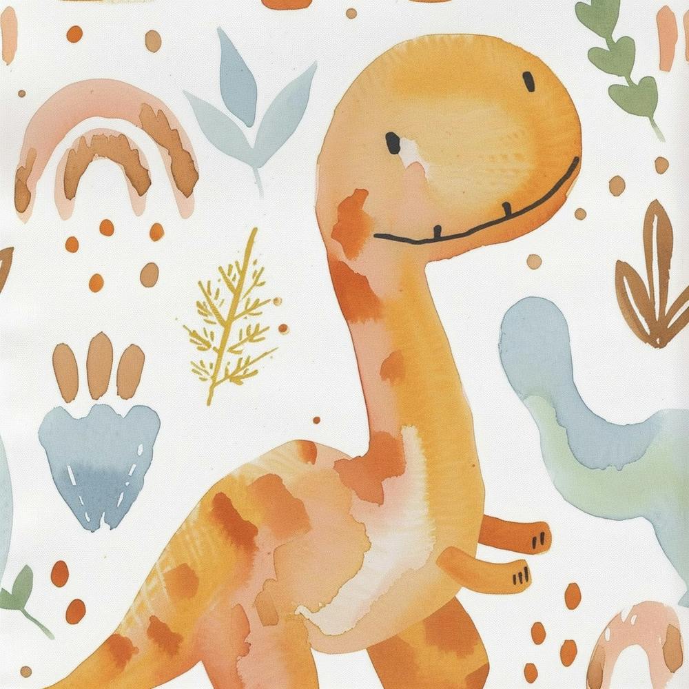 Cute Muted Pastels Baryonyx Dinosaur  2