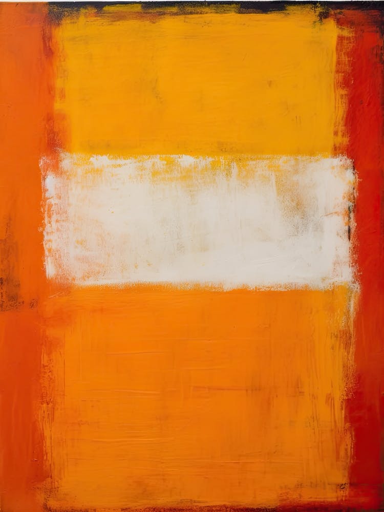 Orange Tones Abstract Rothko Quote 2