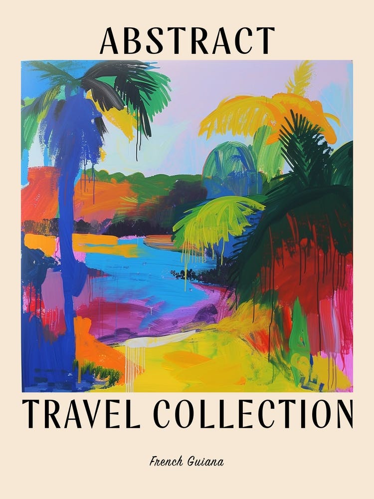 Abstract Travel Collection Poster French Guiana 2