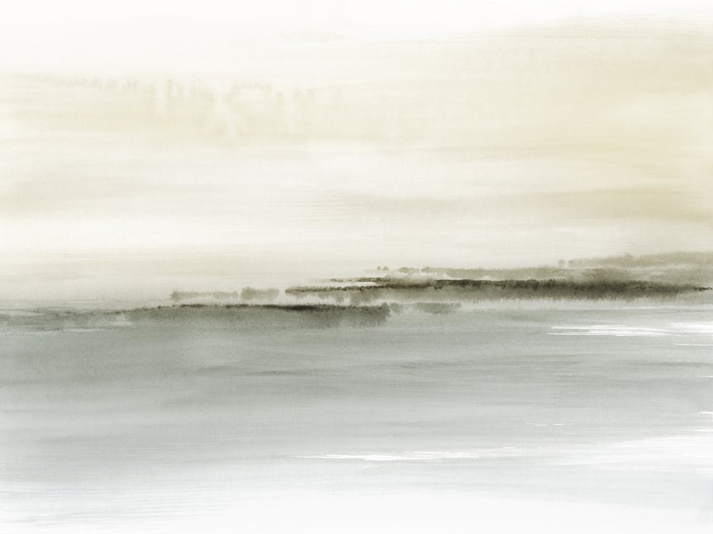 Watercolor Landscape 18 Neutral Green