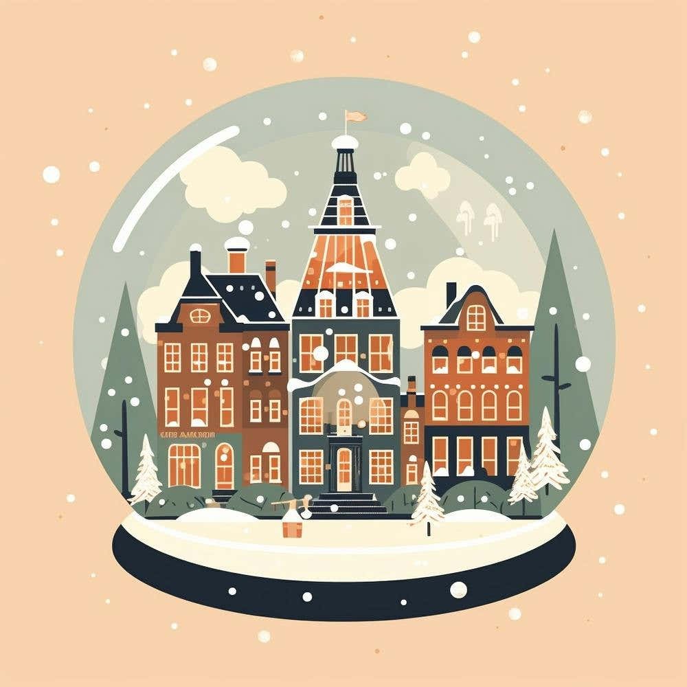 Amsterdam Netherlands 4 Snowglobe