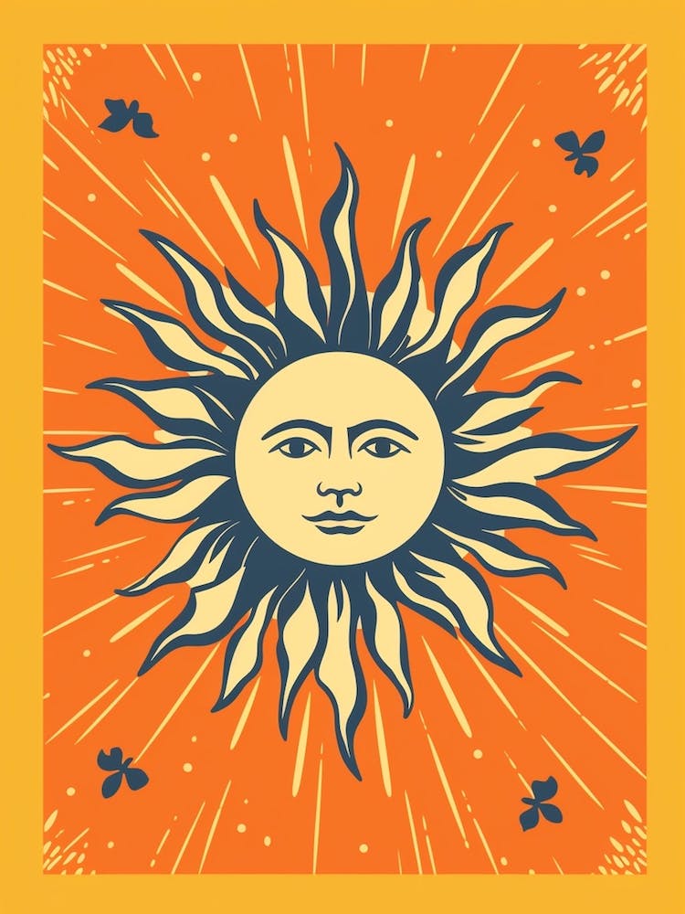 Bold Bright Sun Tarot Card Style 2