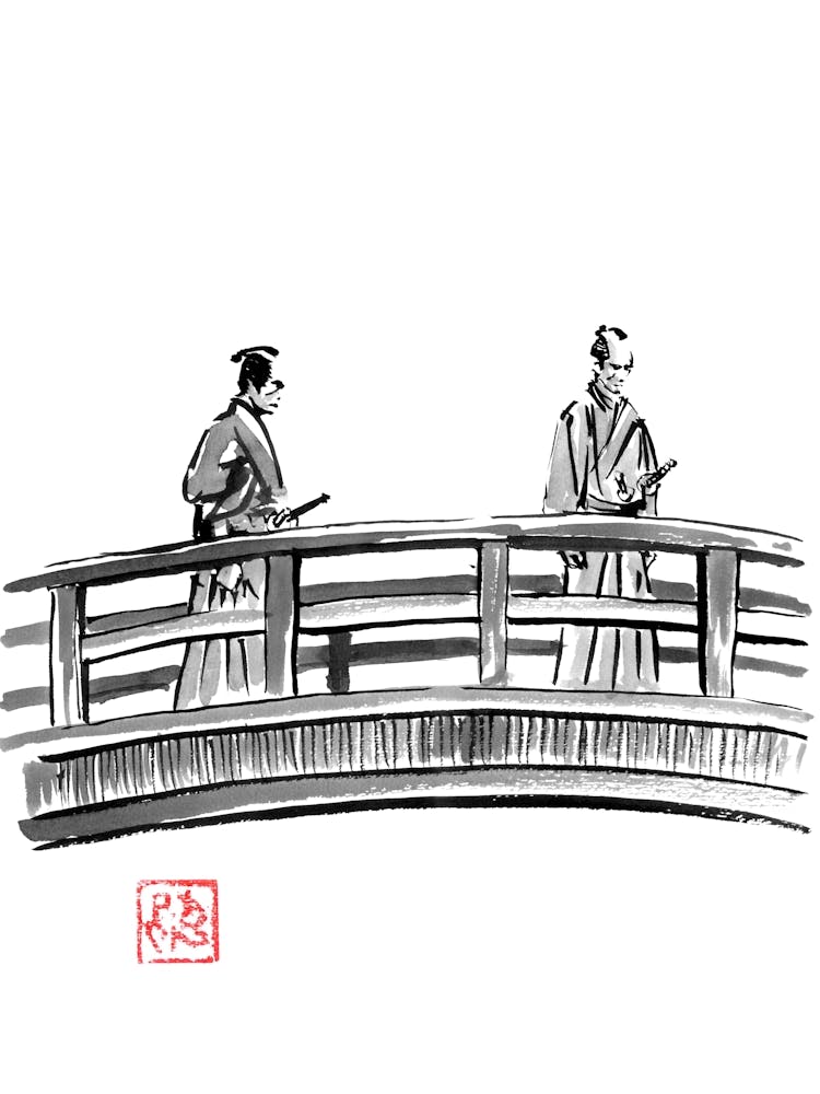 2 Samurai On The bridge