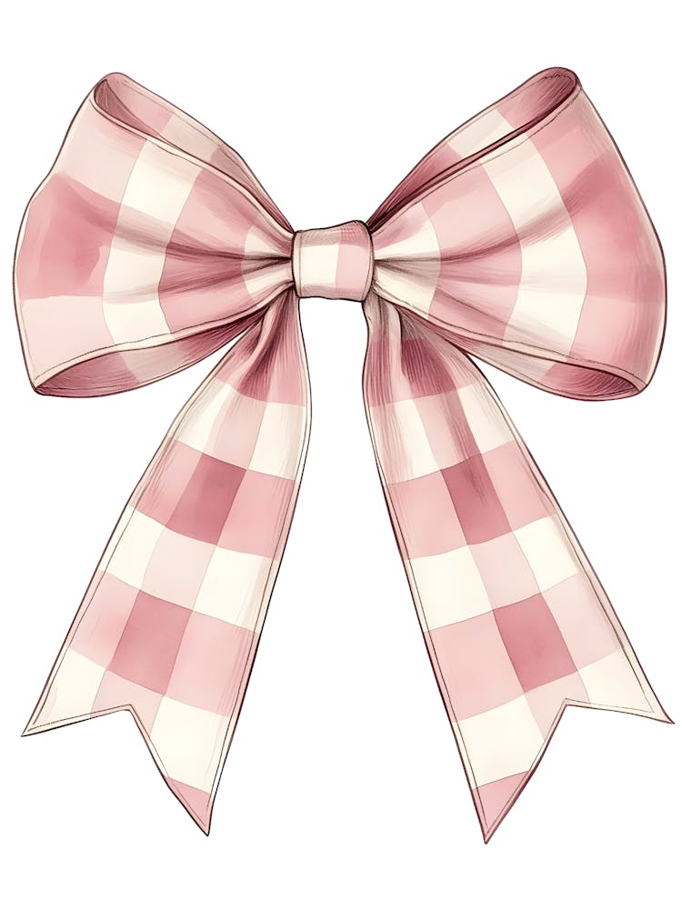 Pink Gingham Bow