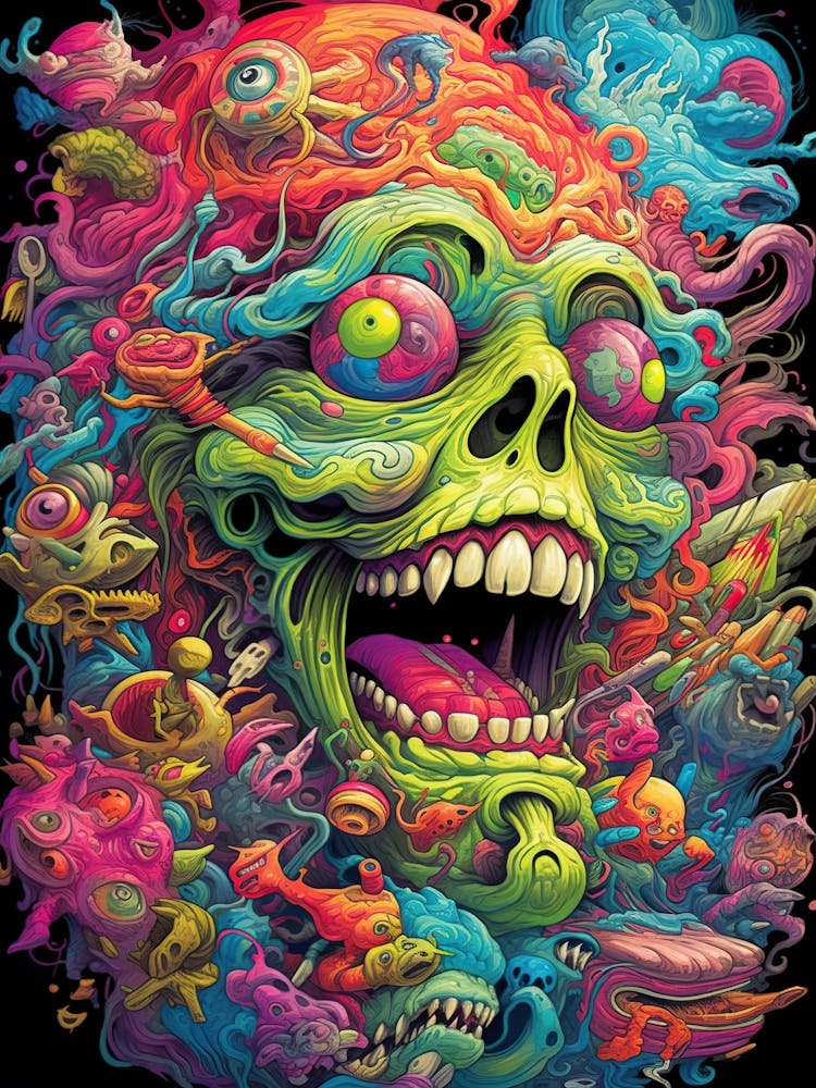 Psychedelic Skull 7