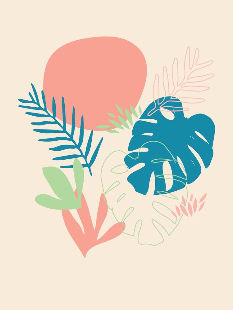 Tropical Leaves Monstera