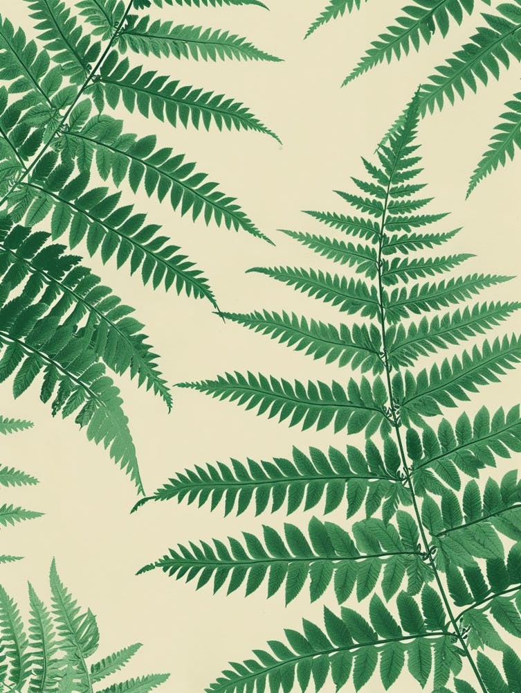 Pattern Poster Hares Foot Fern 1