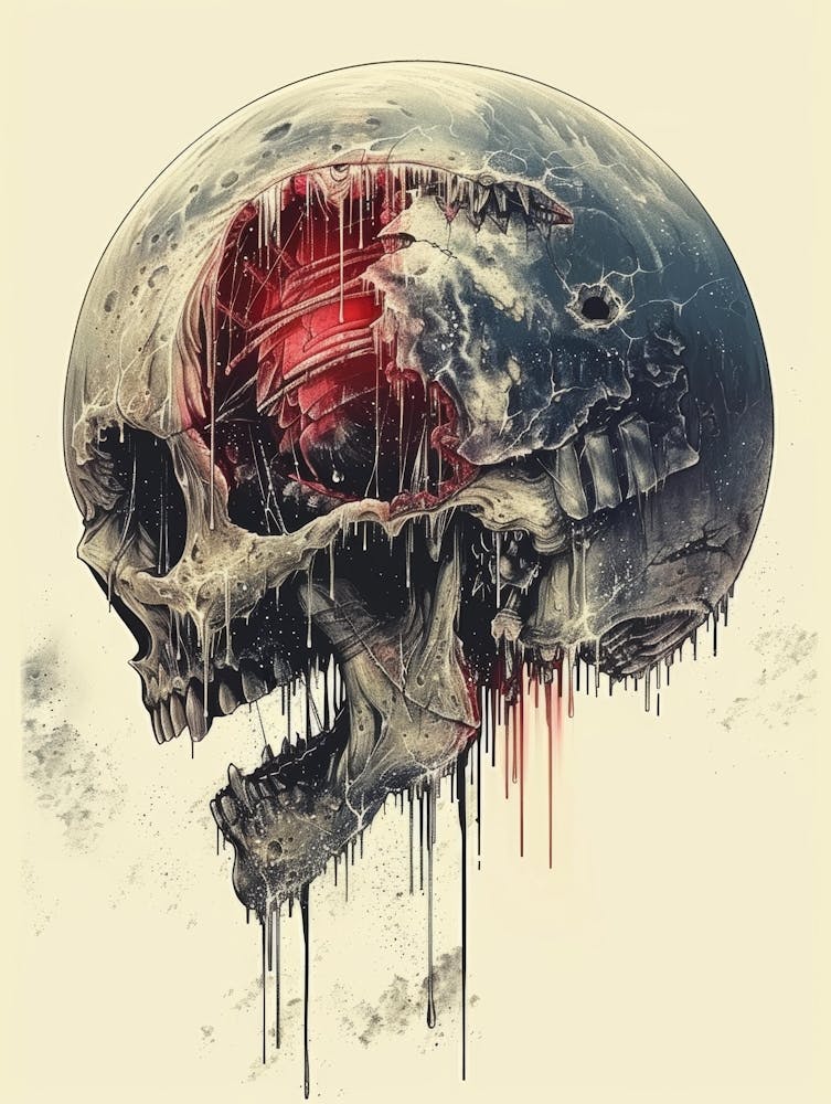 Skull With Blood