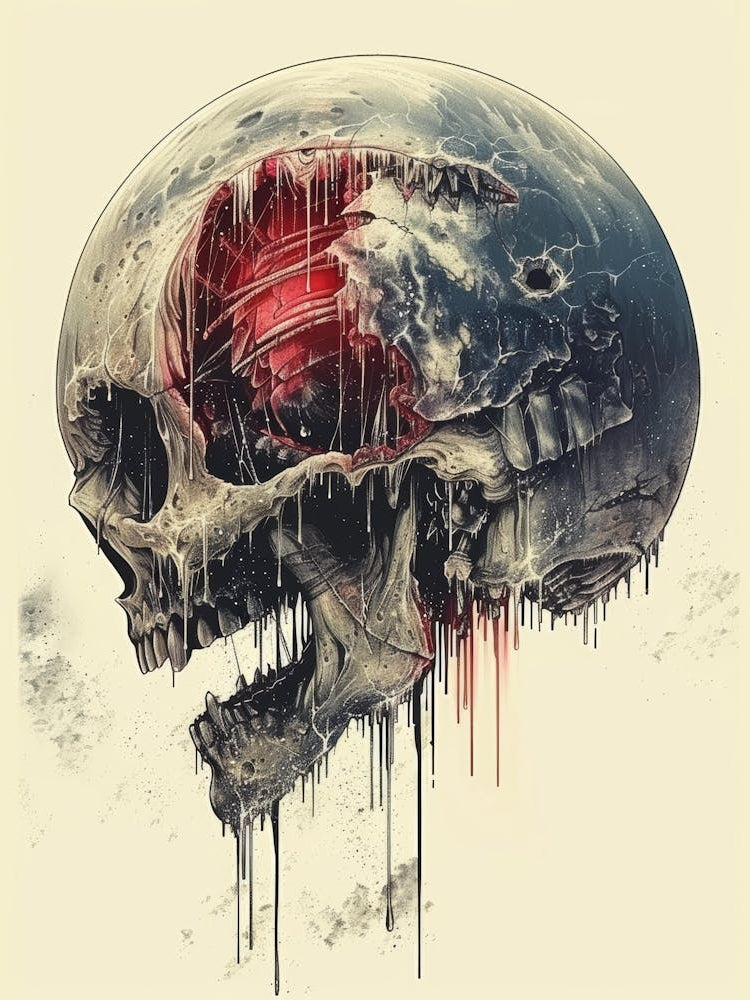 Skull With Blood