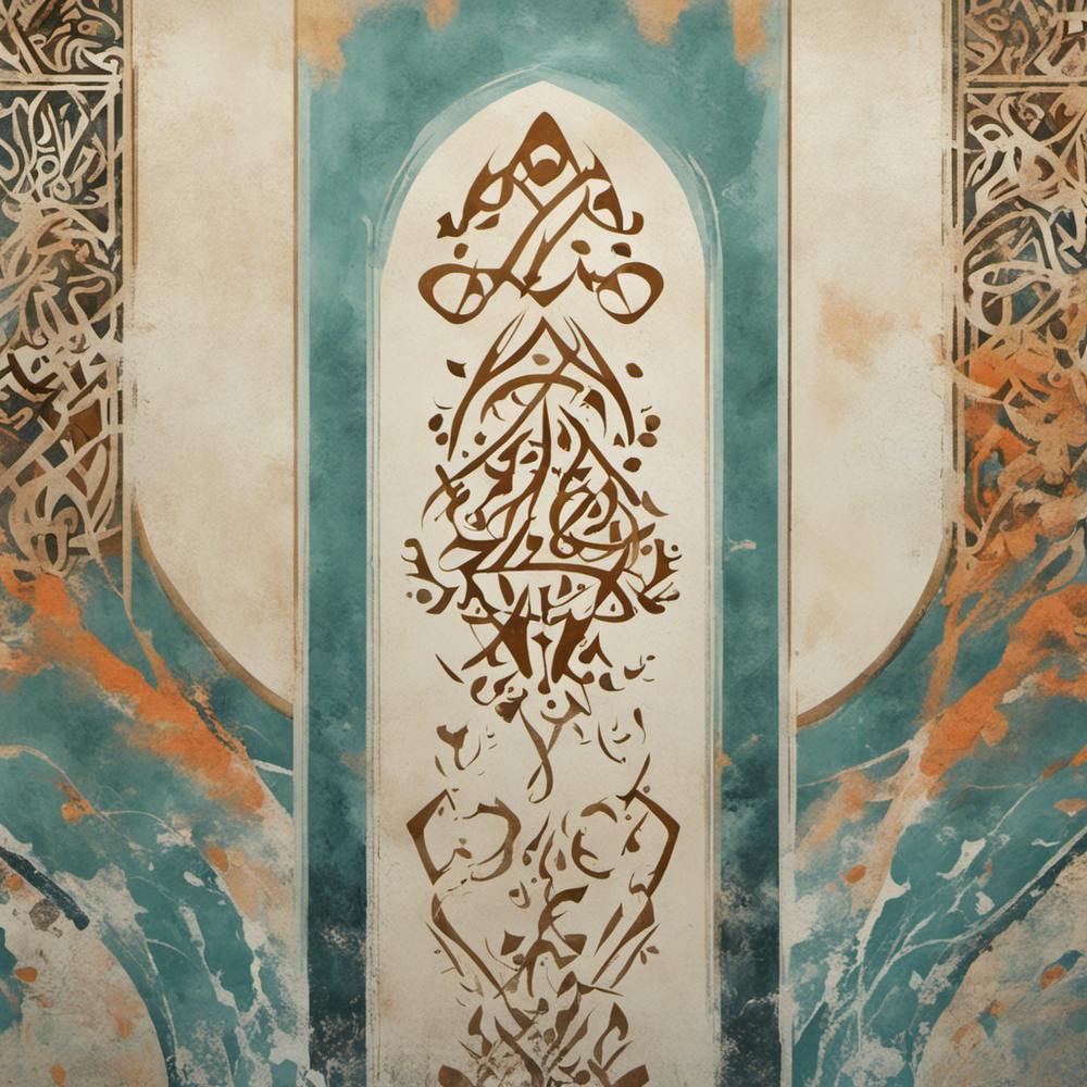 581486 A Wall Painting With Arabic Calligraphy And An Abs Xl 1024 V1 0