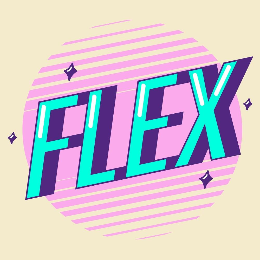 Flex Retro Typography Pastel