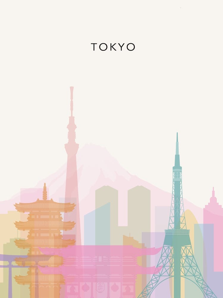 Rainbow Tokyo Skyline