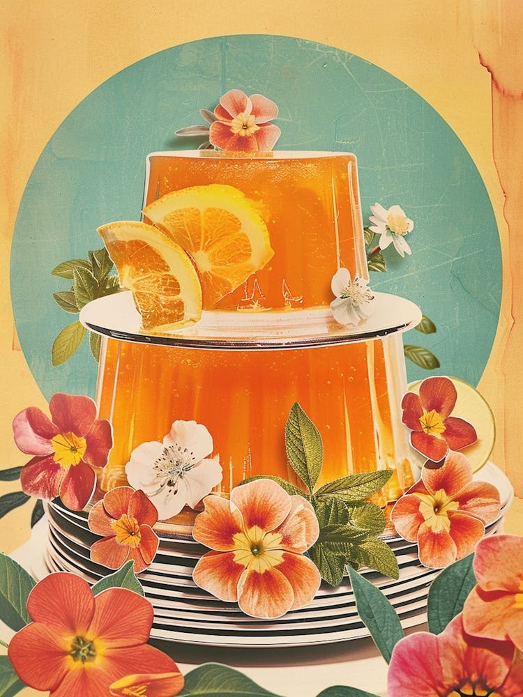 Orange Jelly Retro Collage 5