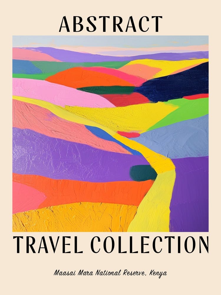 Poster de la Collection Voyage Abstrait Maasai Mara National Reserve Kenya 4