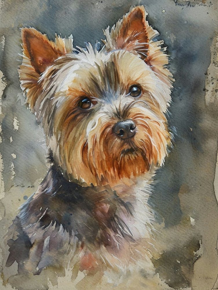 Yorkshire Terrier Watercolor Painting 3