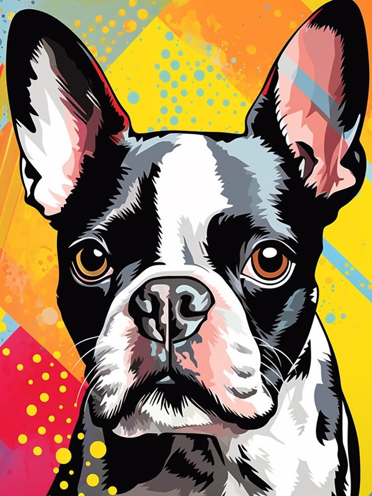 Bright Pop Art Boston Terrier 2