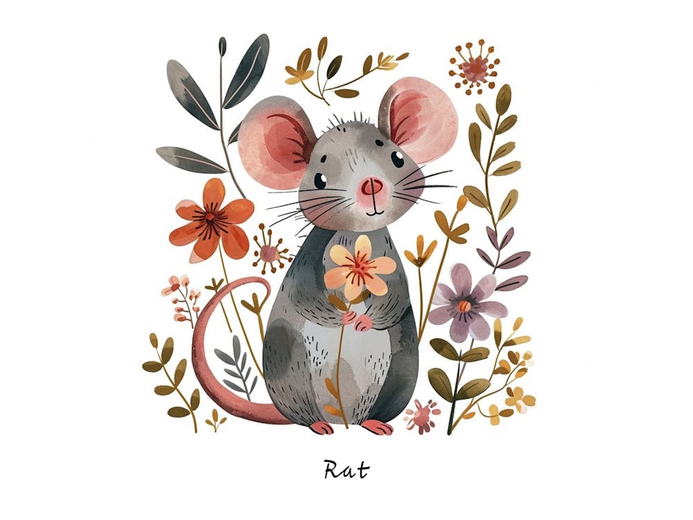 Little Floral Rat 2 Poster