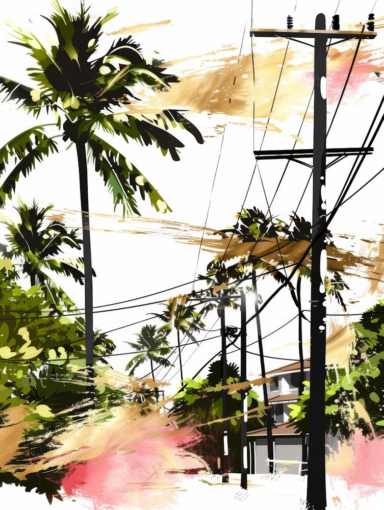 Palm Trees In The Street