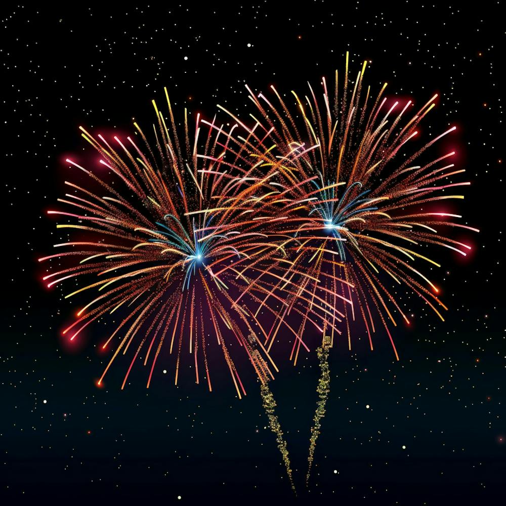 Feux d'Artifice Dans Le Ciel 1