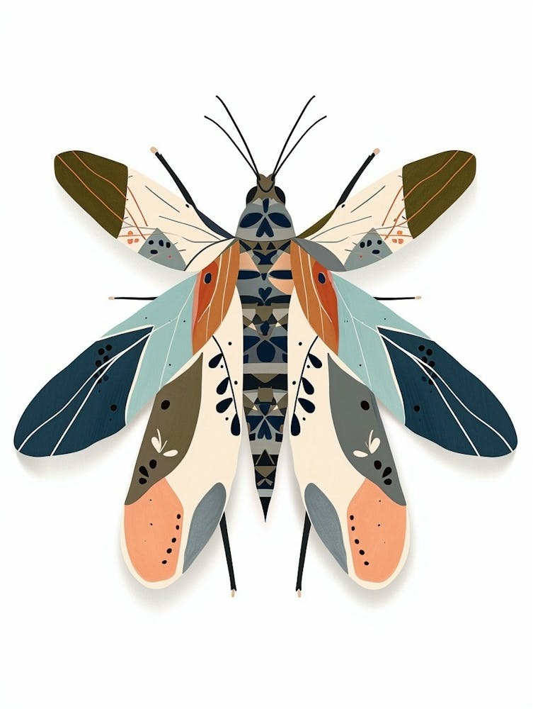 Bunte Insektenillustration Glühwürmchen 11