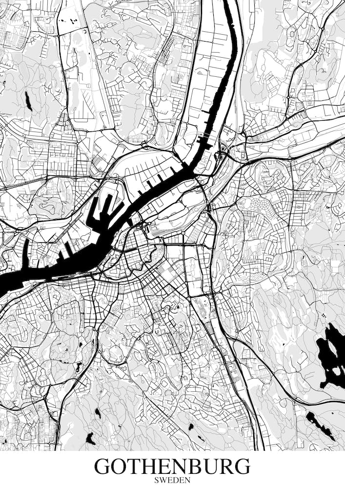 Göteborg Weiß Schwarz