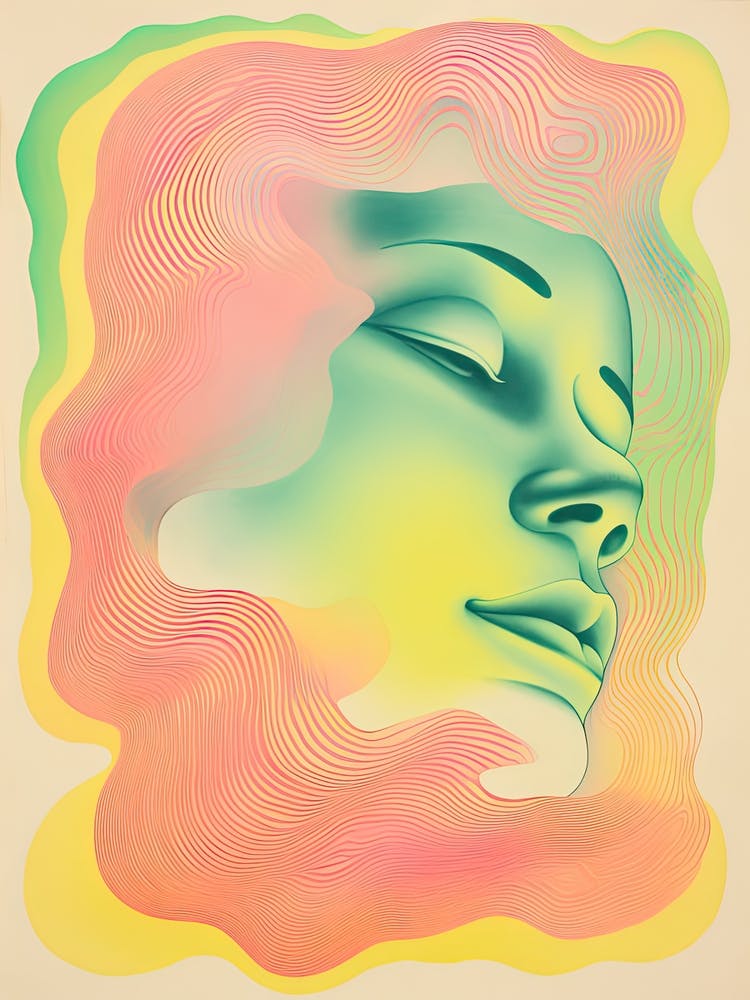 Abstract Landscape Risograph Style 21