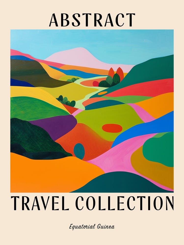 Abstract Travel Collection Poster Equatorial Guinea 2