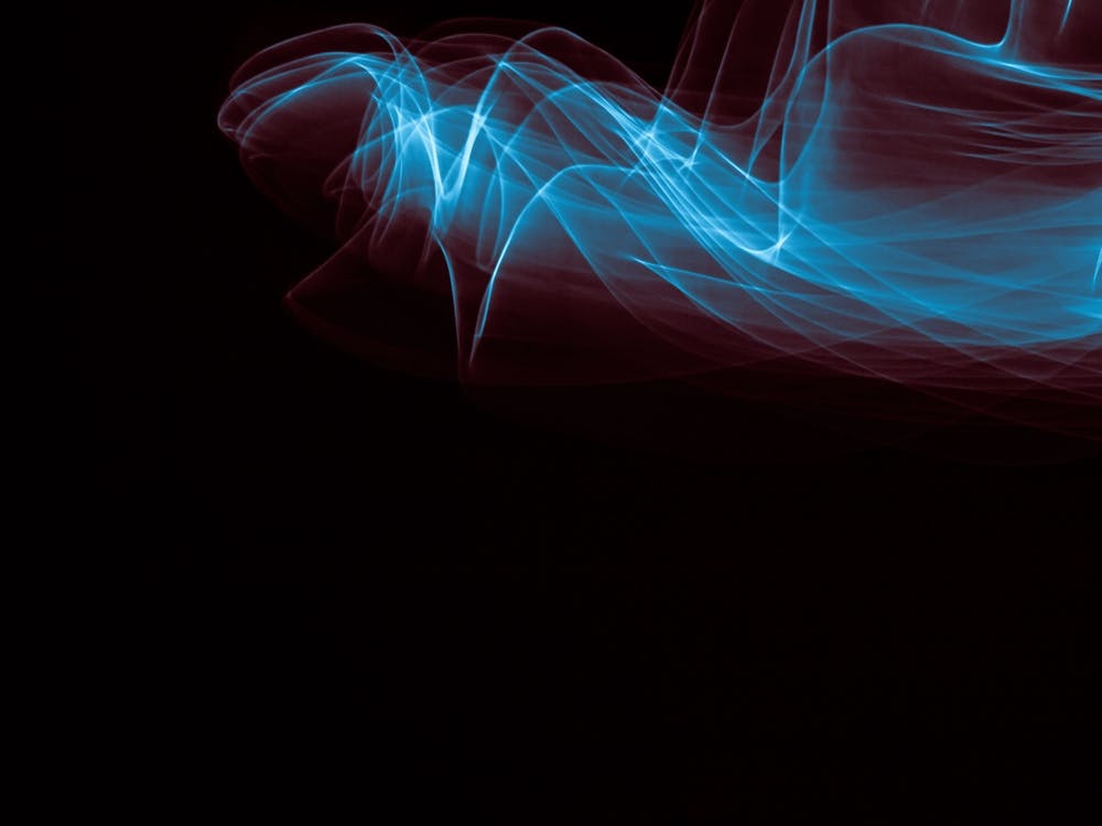 Glowing Abstract Curved Blue And Red Lines 3