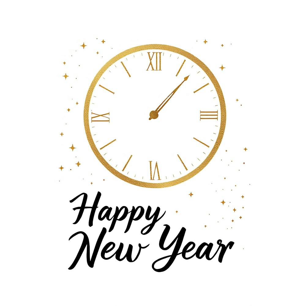 Happy New Year Clock