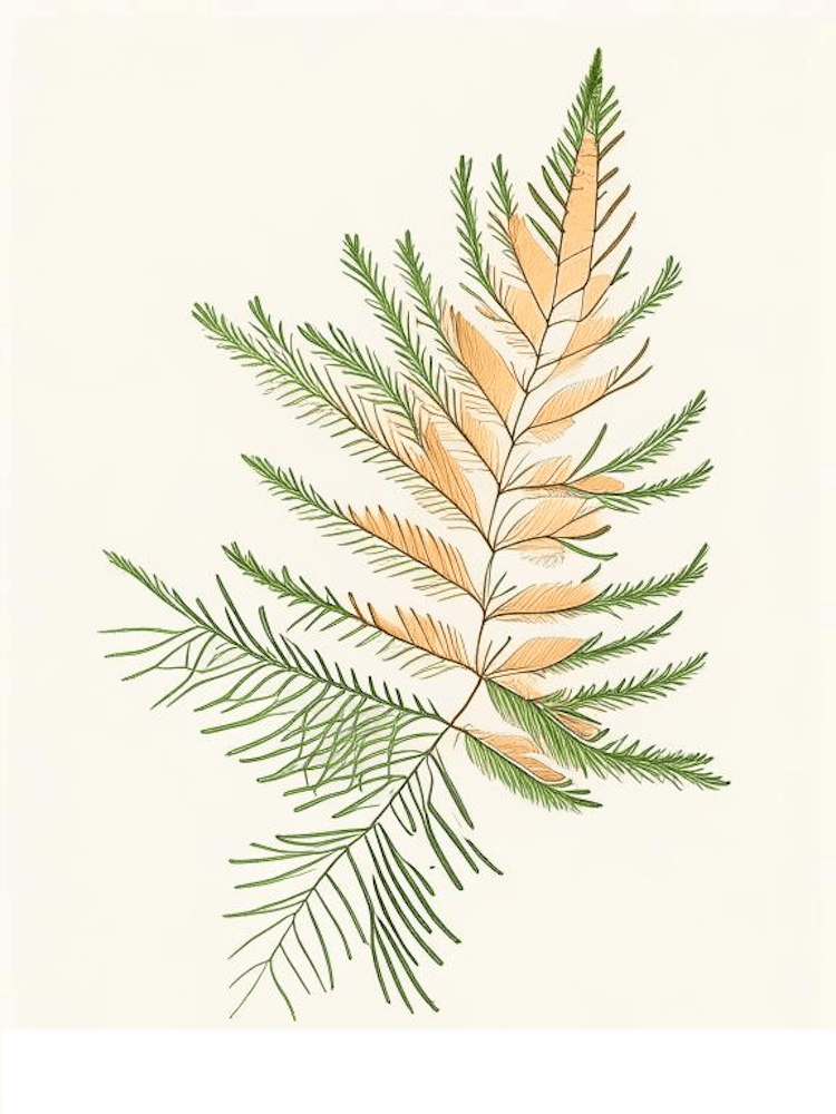 Cypress Leaf Illustration
