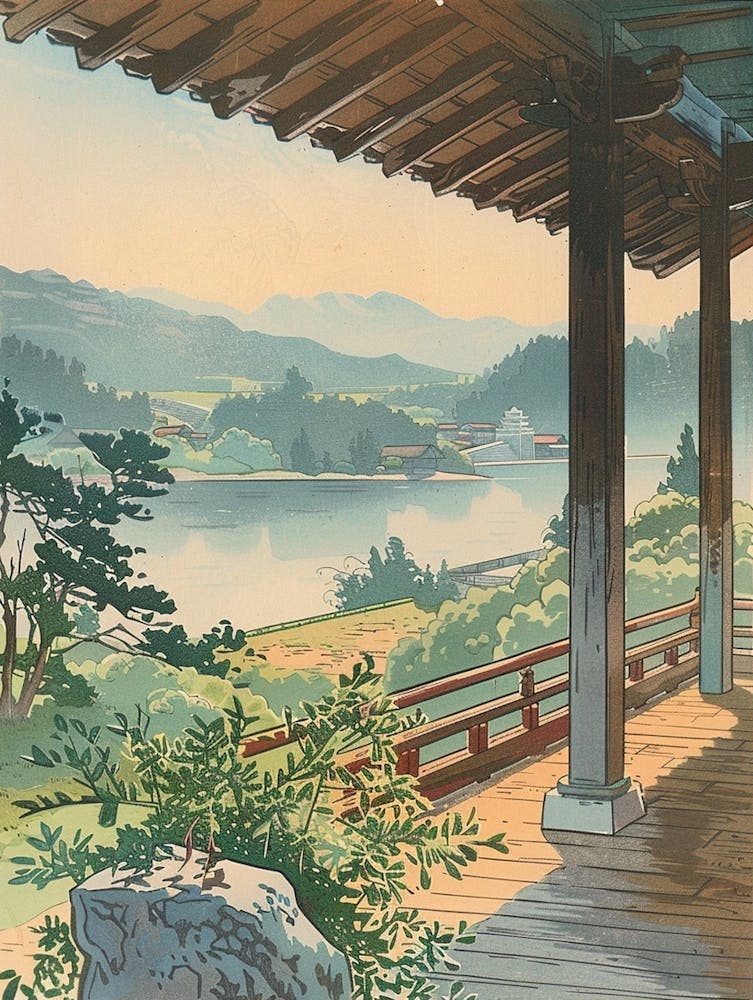 Ise Japan 4 Retro Illustration