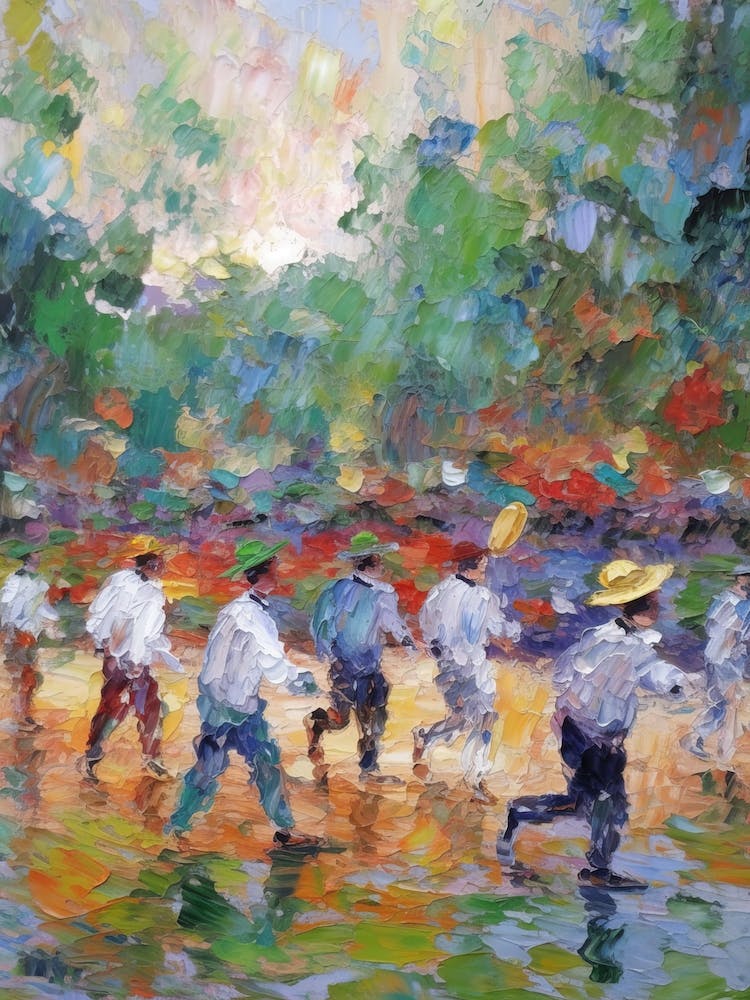 Baseball In The Style Of Monet 1