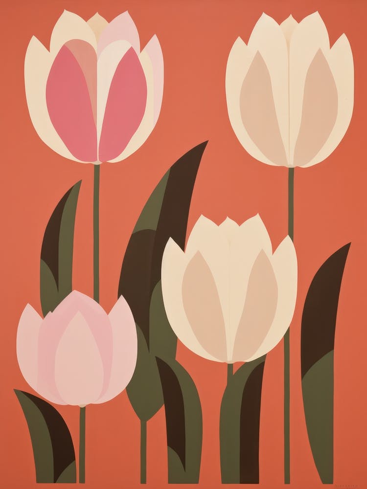 Tulips Flower Big Bold Illustration 2