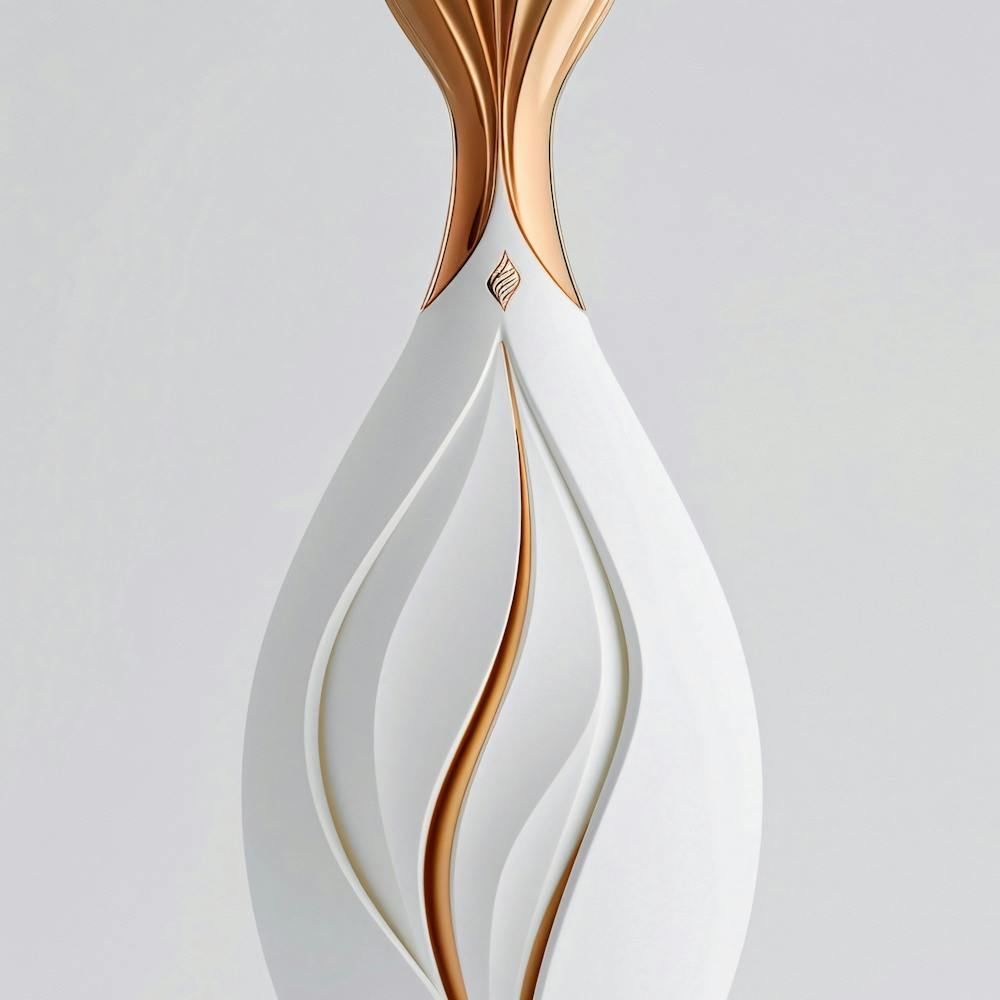 White And Gold Vase