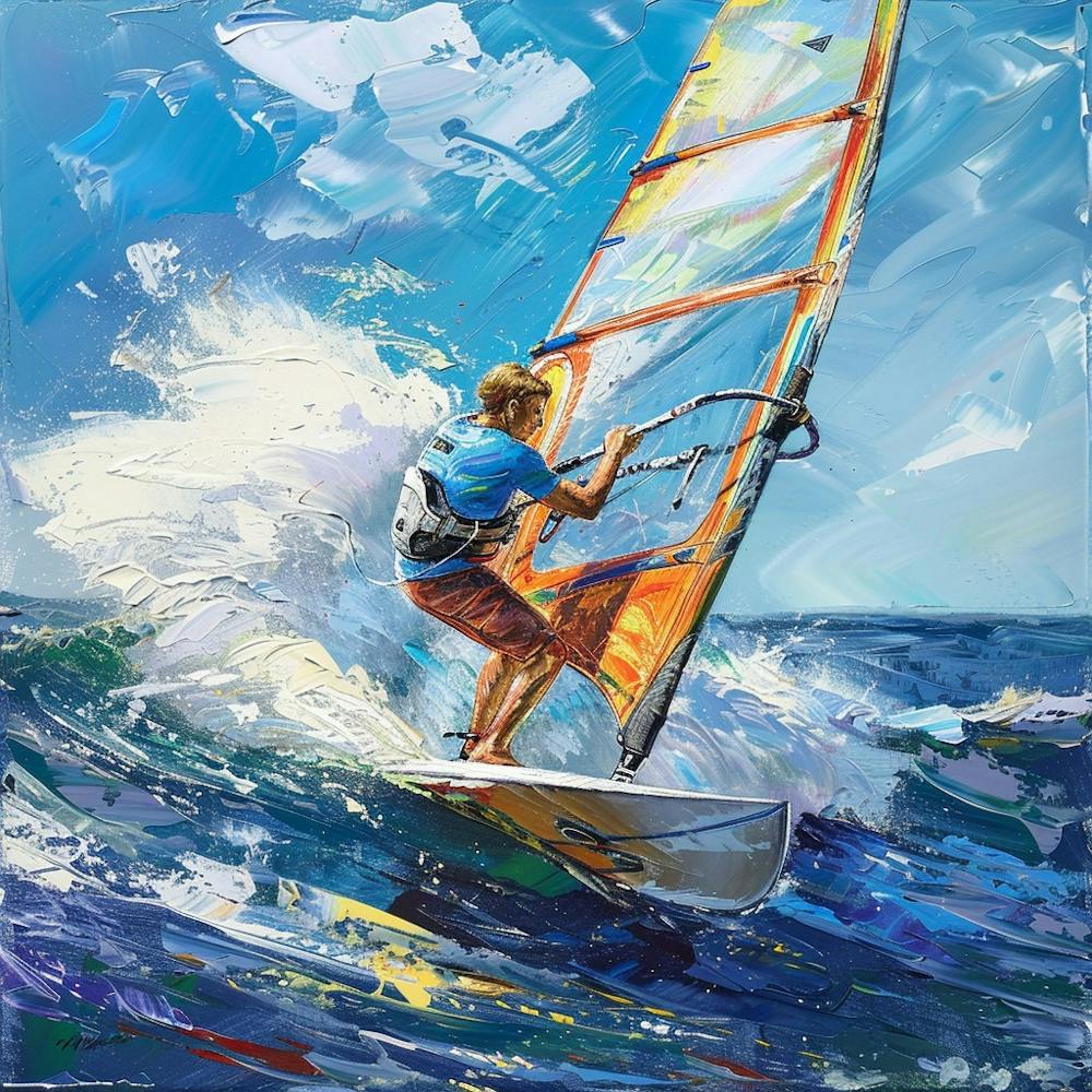 A Windsurfing Oil Painting Illustration 1718707403 3