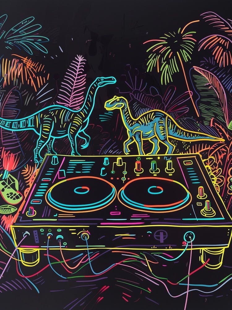 Dj Neon Dinosaur