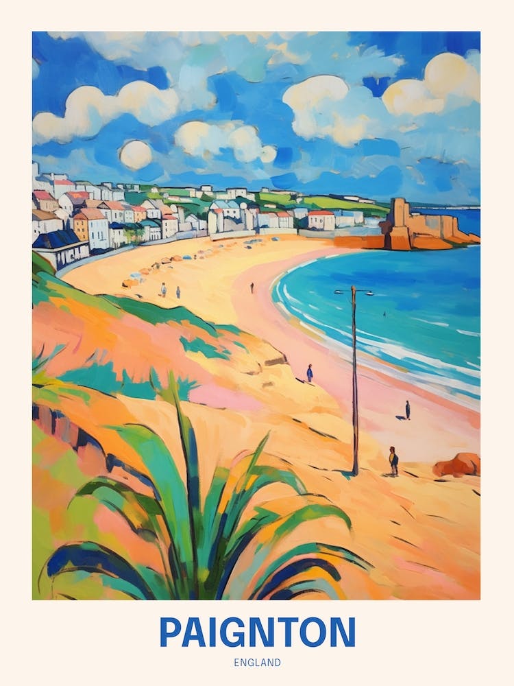 Paignton England 6 Uk Travel Poster