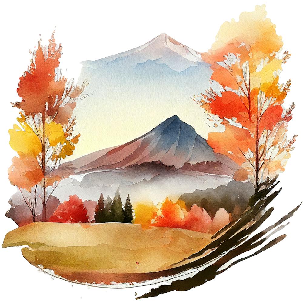 Watercolor Autumn Landscape 53