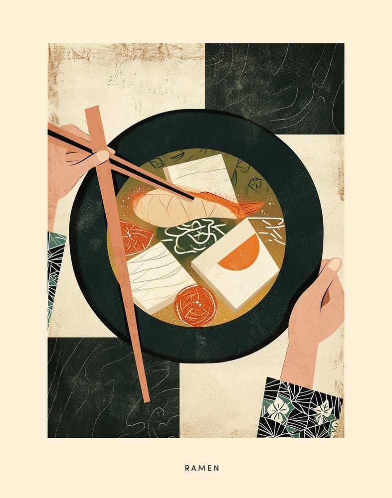 Art Deco Ramen Poster