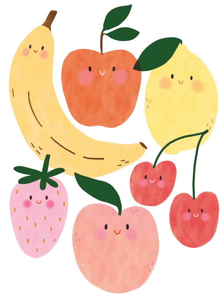 Baby Fruit Nursery Print