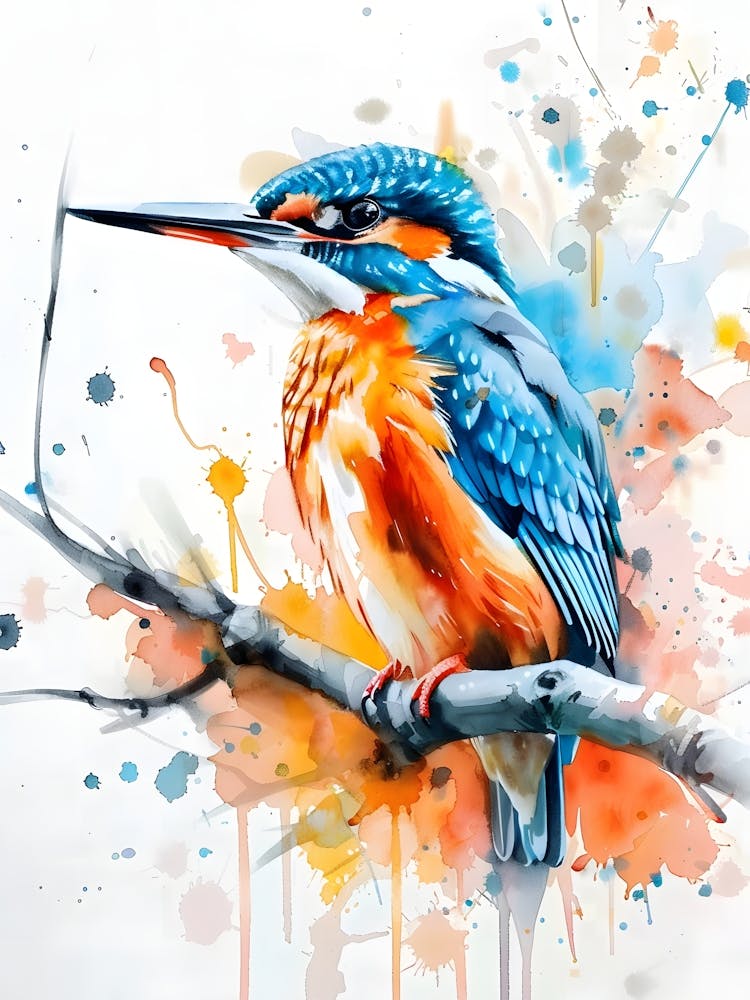 Kingfisher Colorful Illustration