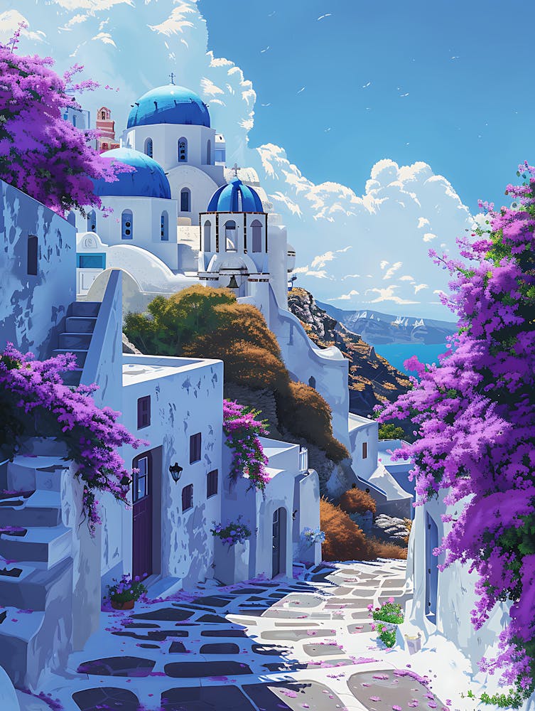 Beautiful Santorini Greece Wall Art 9